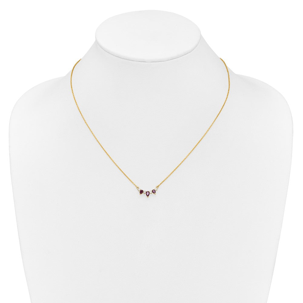 Pear Ruby and Diamond Necklace - WBC