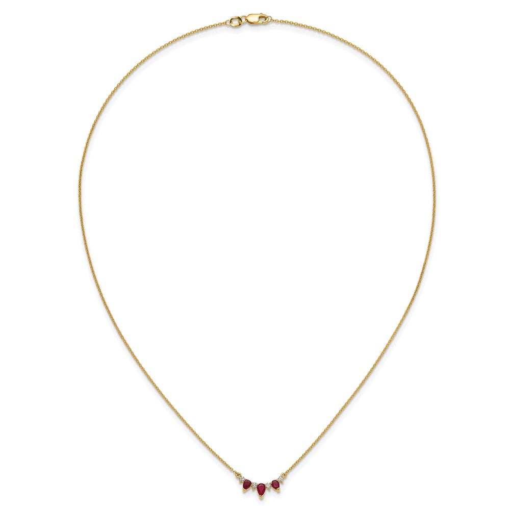 Pear Ruby and Diamond Necklace - WBC