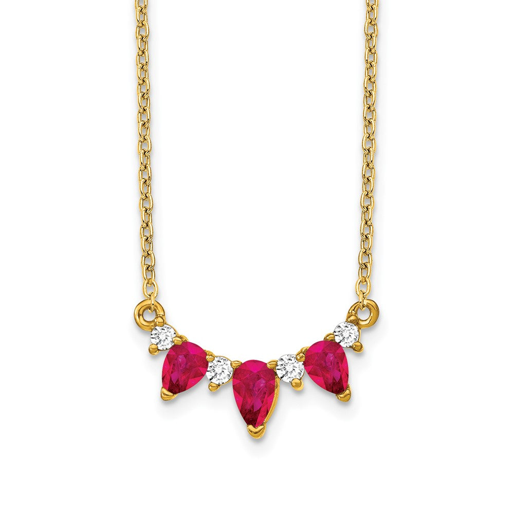 Pear Ruby and Diamond Necklace - WBC