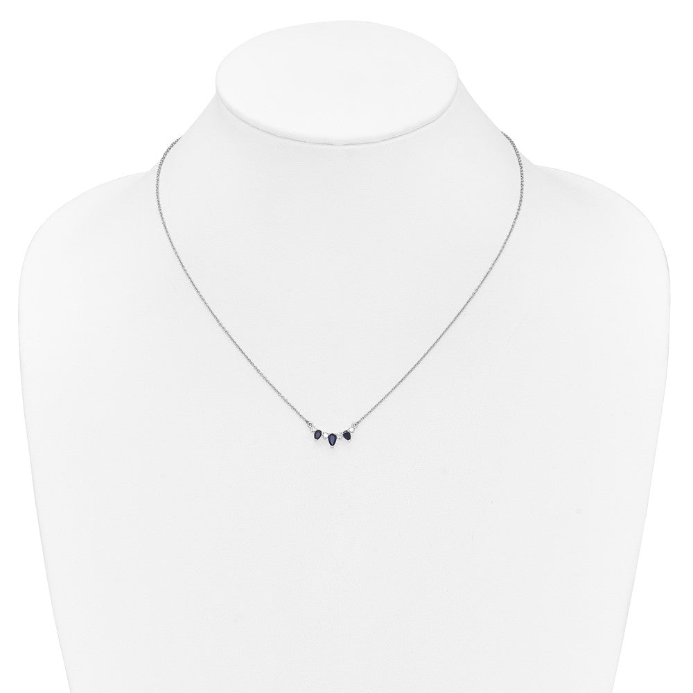 Pear Sapphire and Diamond Necklace - WBC