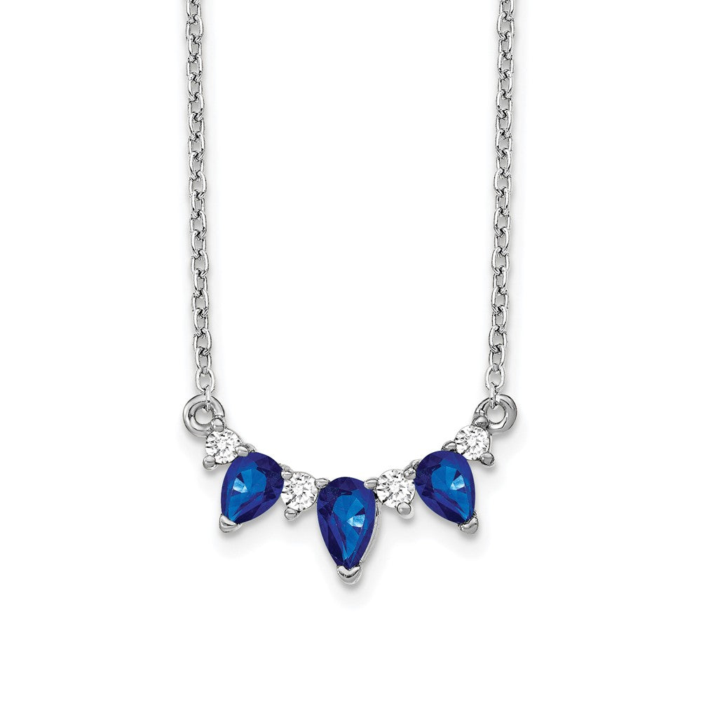 Pear Sapphire and Diamond Necklace - WBC