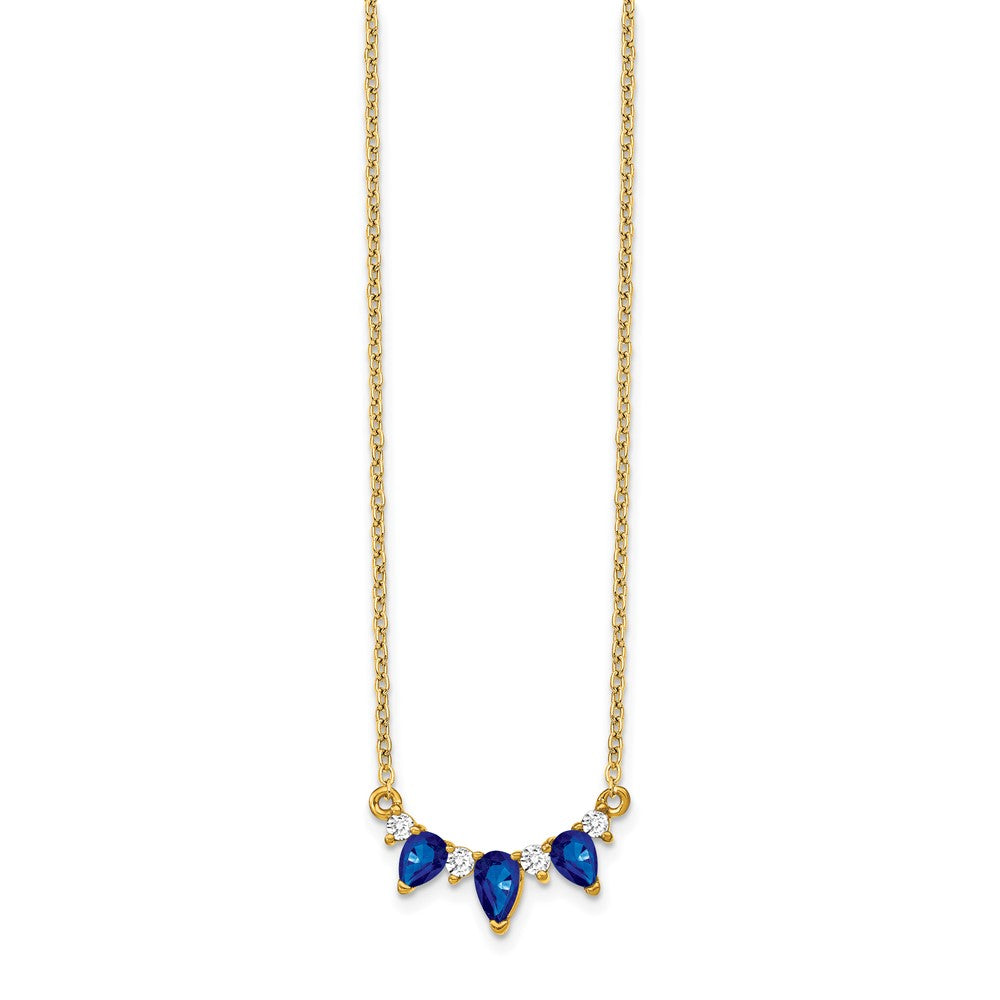 Pear Sapphire and Diamond Necklace - WBC