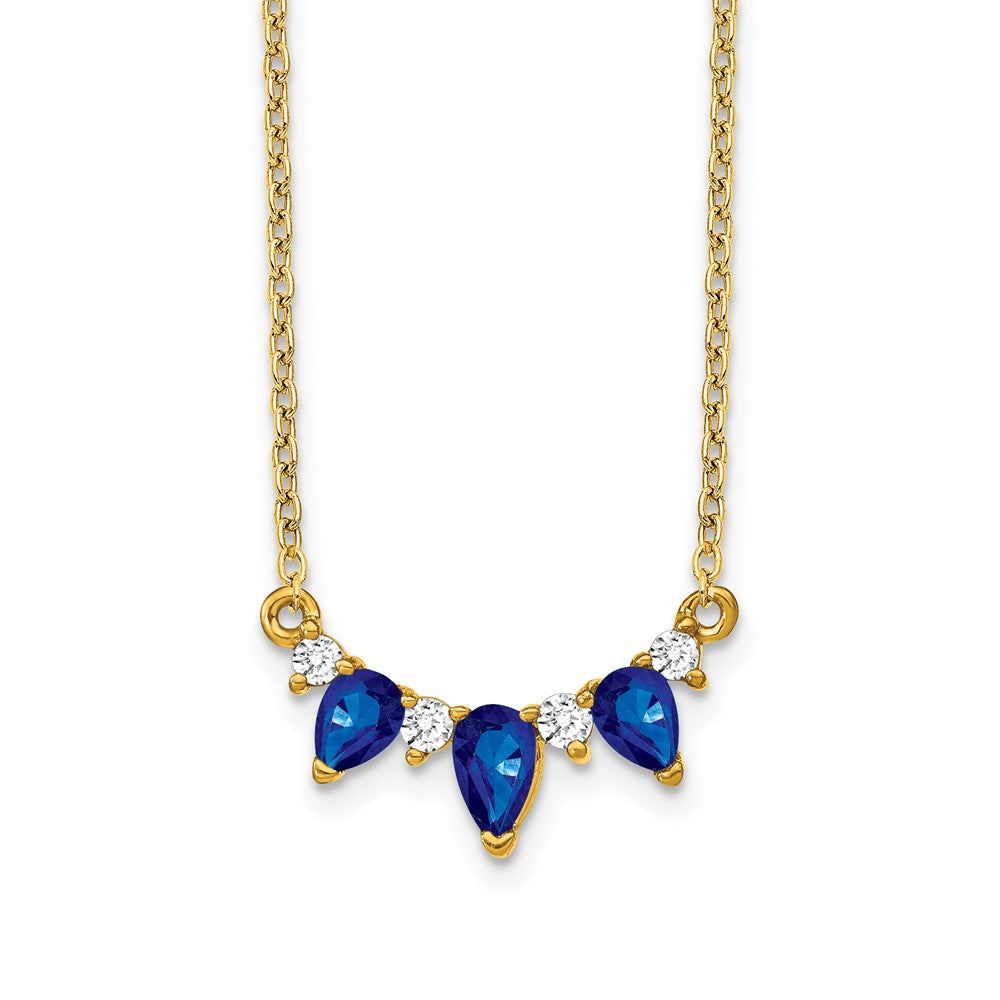 Pear Sapphire and Diamond Necklace - WBC