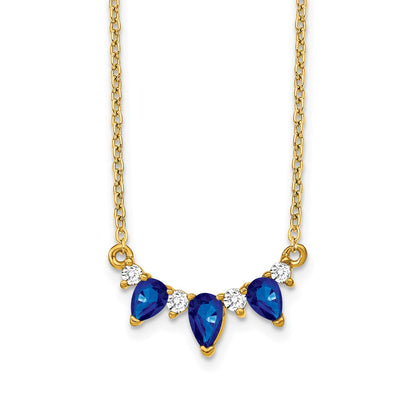 Pear Sapphire and Diamond Necklace - WBC