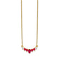 Oval and Round Ruby and Diamond Necklace - WBC