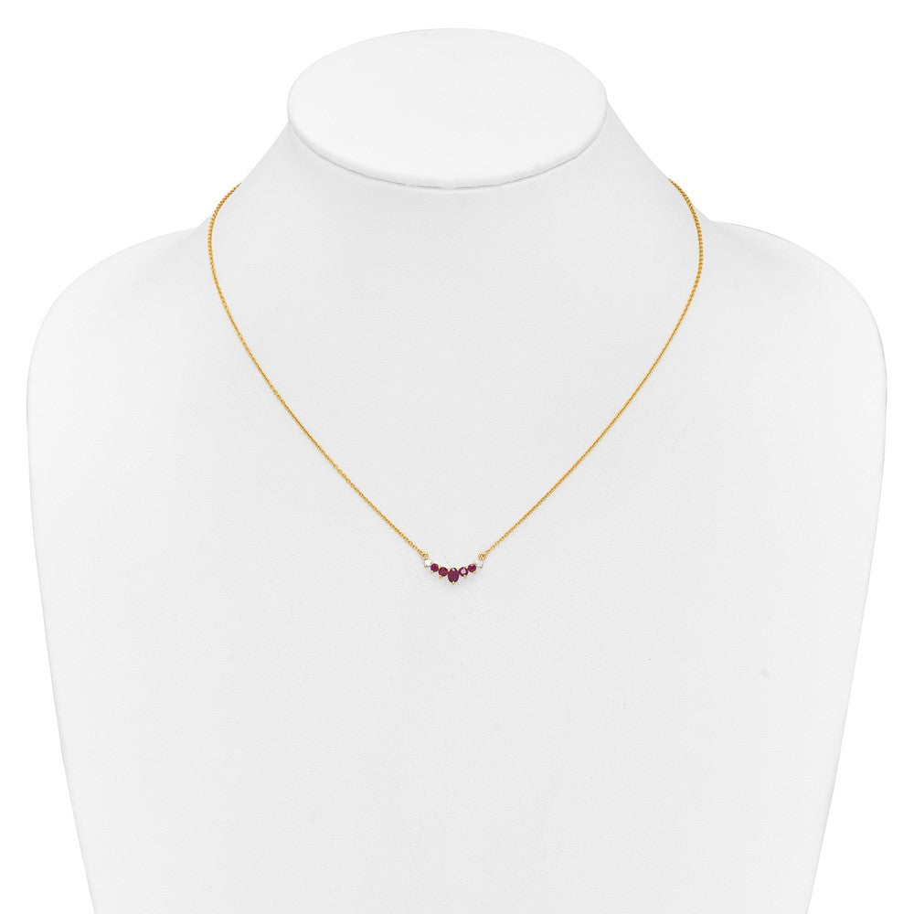 Oval and Round Ruby and Diamond Necklace - WBC