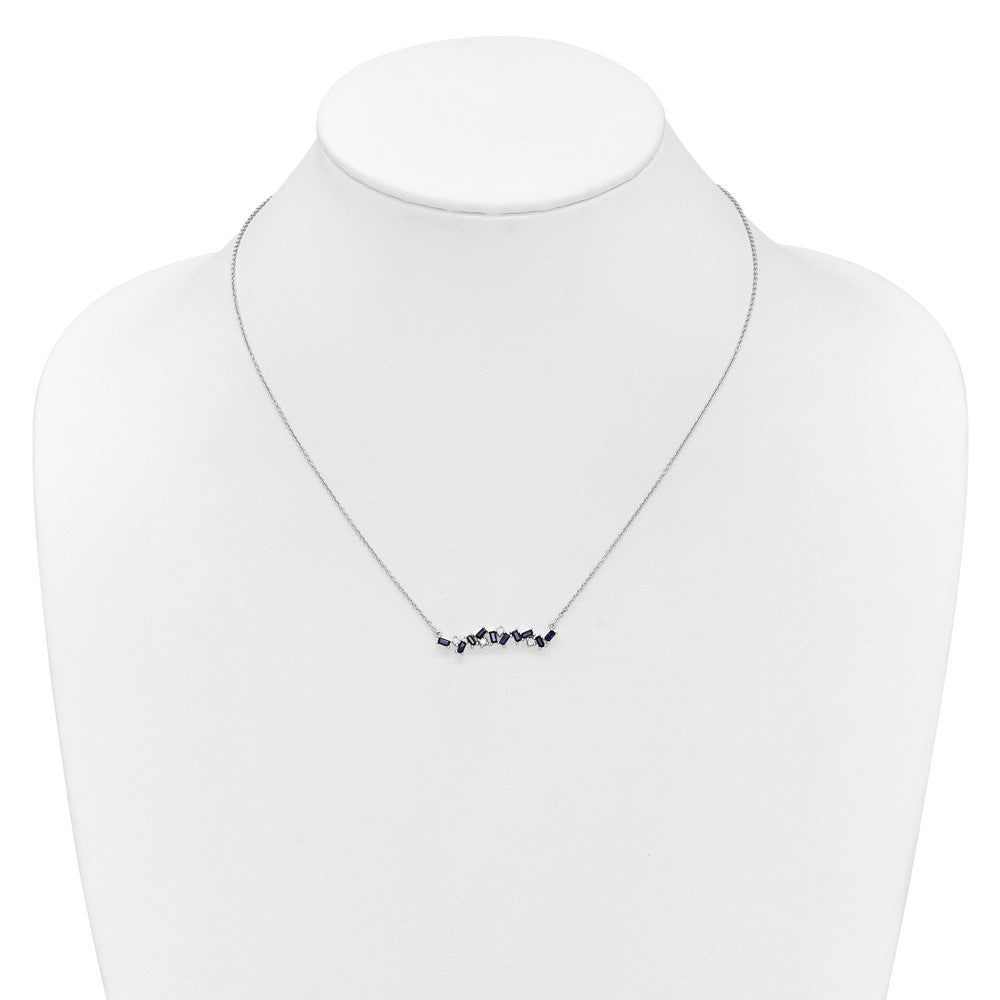 Octagon Sapphire and Diamond Bar Necklace - WBC