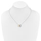 Two-tone Sapphire and Diamond Interlocked Rings Necklace - WBC