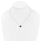 Oval Lab Created Ruby and Diamond Halo East-West Necklace - WBC