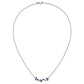 Marquise Sapphire and Diamond Floral Bar Necklace - WBC