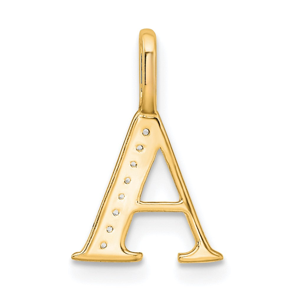 Diamond Letter A Initial Pendant - WBC