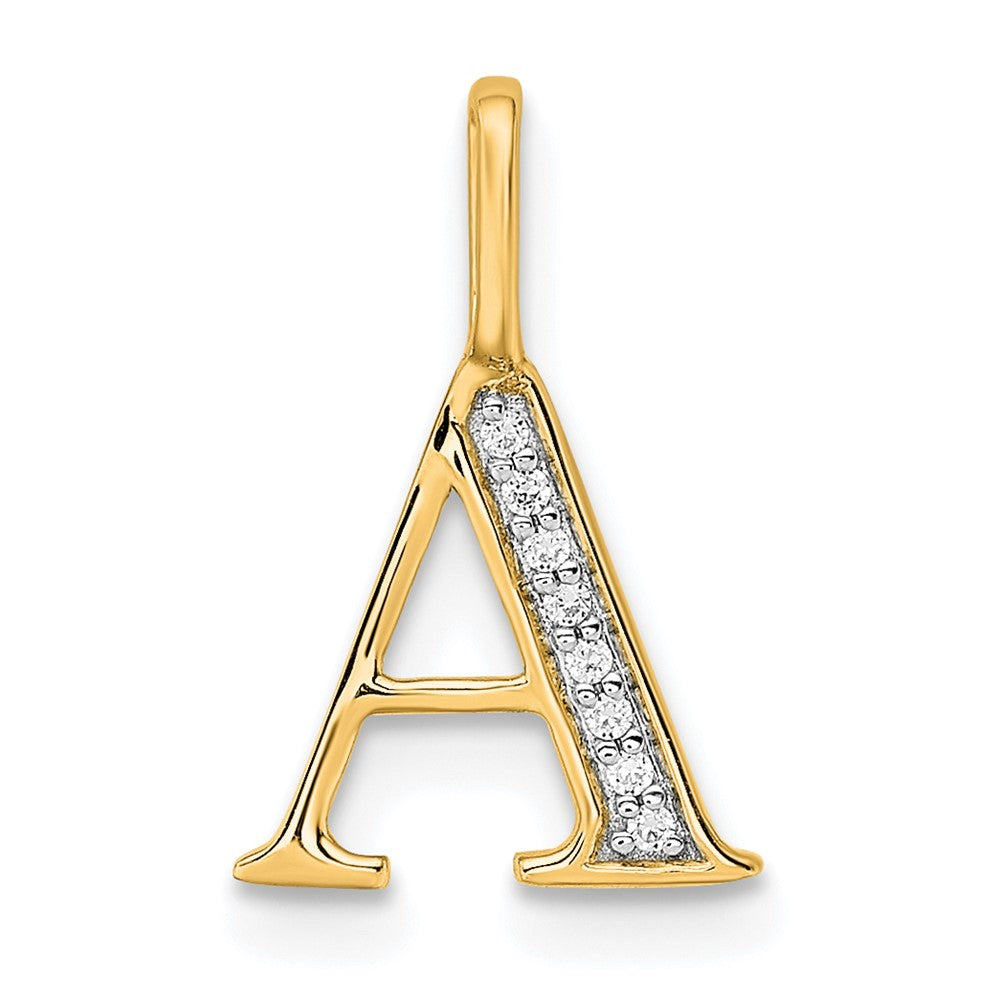 Diamond Letter A Initial Pendant - WBC