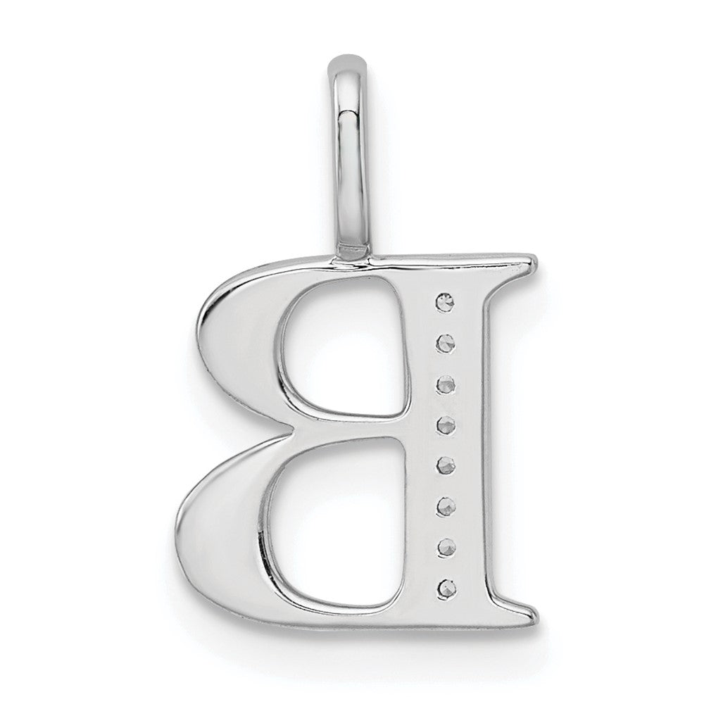 Diamond Letter B Initial Pendant - WBC