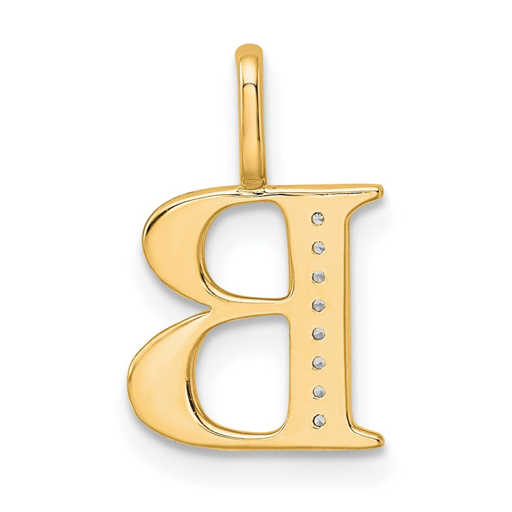 Diamond Letter B Initial Pendant - WBC