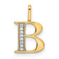 Diamond Letter B Initial Pendant - WBC