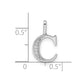 Diamond Letter C Initial Pendant - WBC