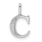 Diamond Letter C Initial Pendant - WBC