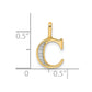 Diamond Letter C Initial Pendant - WBC
