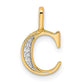 Diamond Letter C Initial Pendant - WBC