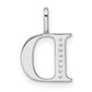 Diamond Letter D Initial Pendant - WBC
