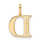 Diamond Letter D Initial Pendant - WBC