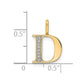Diamond Letter D Initial Pendant - WBC