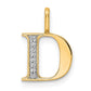 Diamond Letter D Initial Pendant - WBC