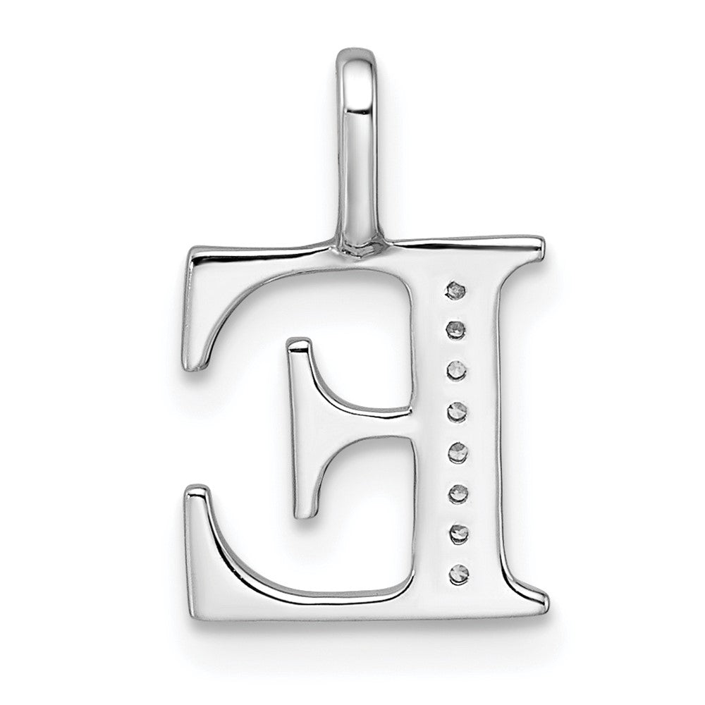 Diamond Letter E Initial Pendant - WBC