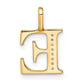 Diamond Letter E Initial Pendant - WBC