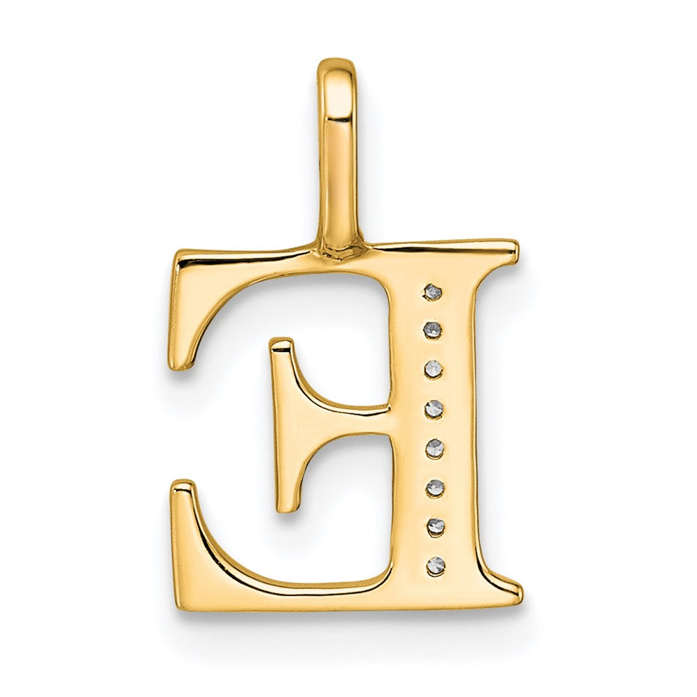 Diamond Letter E Initial Pendant - WBC