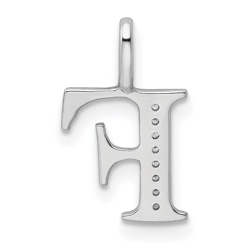 Diamond Letter F Initial Pendant - WBC