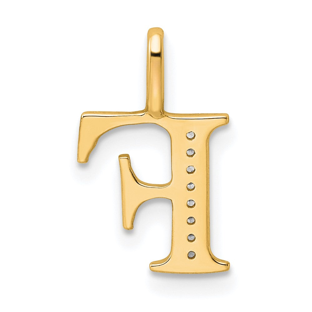 Diamond Letter F Initial Pendant - WBC