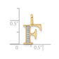 Diamond Letter F Initial Pendant - WBC