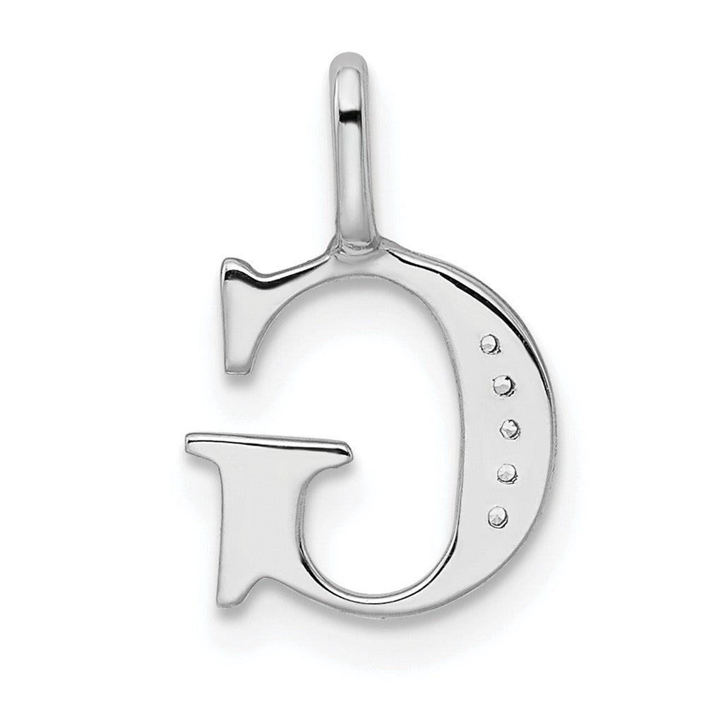Diamond Letter G Initial Pendant - WBC