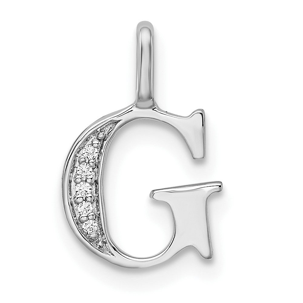 Diamond Letter G Initial Pendant - WBC
