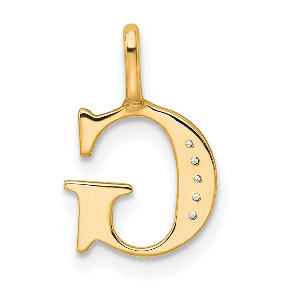 Diamond Letter G Initial Pendant - WBC