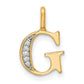 Diamond Letter G Initial Pendant - WBC
