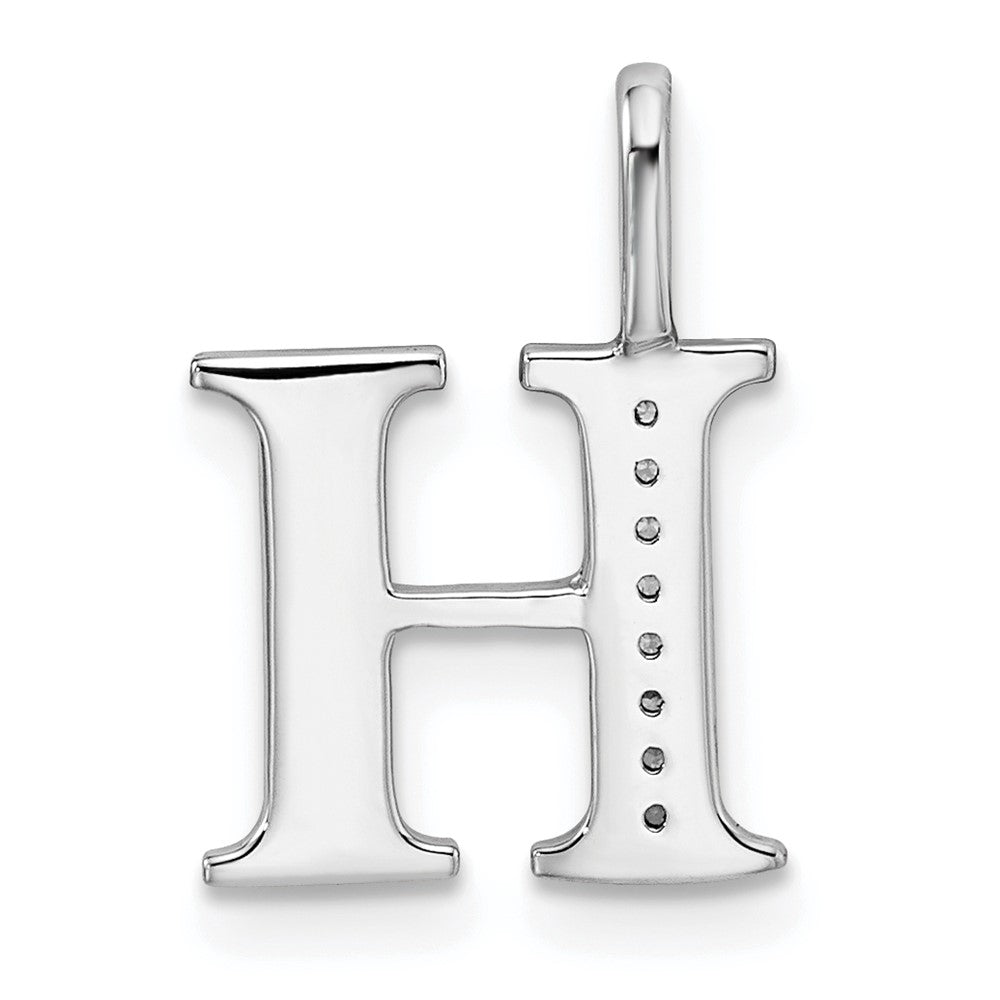 Diamond Letter H Initial Pendant - WBC