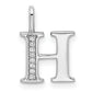 Diamond Letter H Initial Pendant - WBC