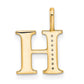 Diamond Letter H Initial Pendant - WBC