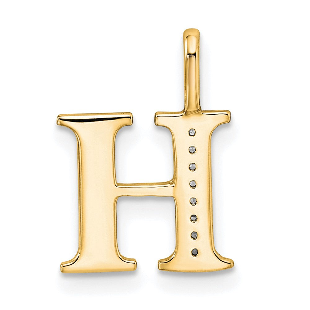 Diamond Letter H Initial Pendant - WBC