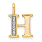 Diamond Letter H Initial Pendant - WBC