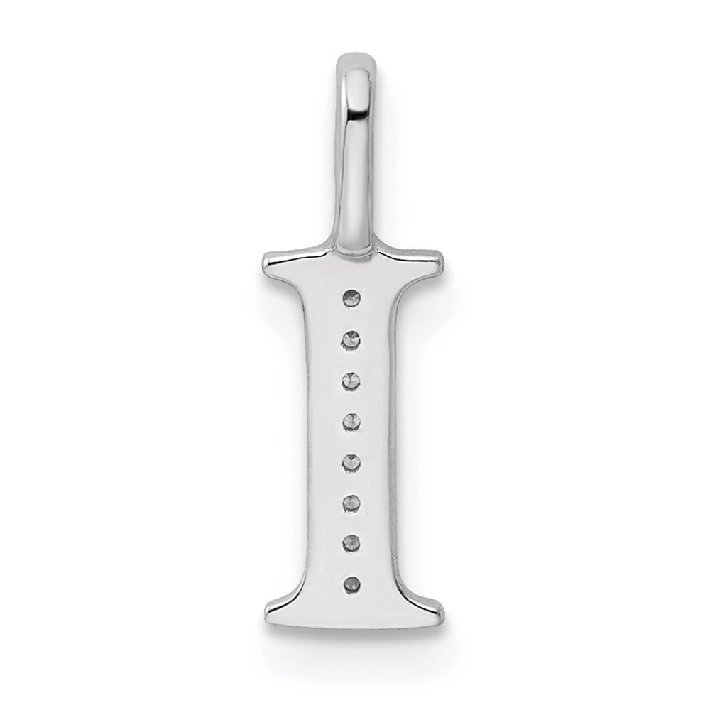 Diamond Letter I Initial Pendant - WBC