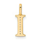 Diamond Letter I Initial Pendant - WBC