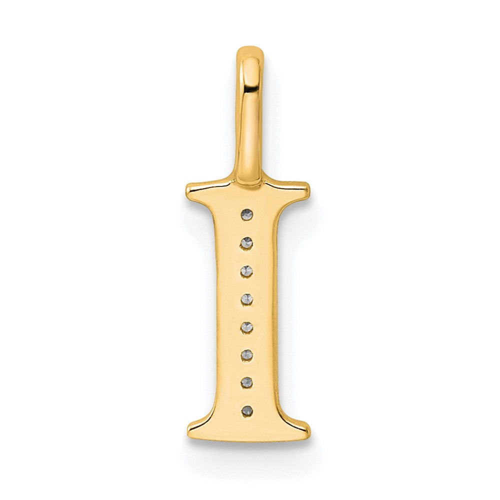 Diamond Letter I Initial Pendant - WBC