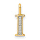 Diamond Letter I Initial Pendant - WBC