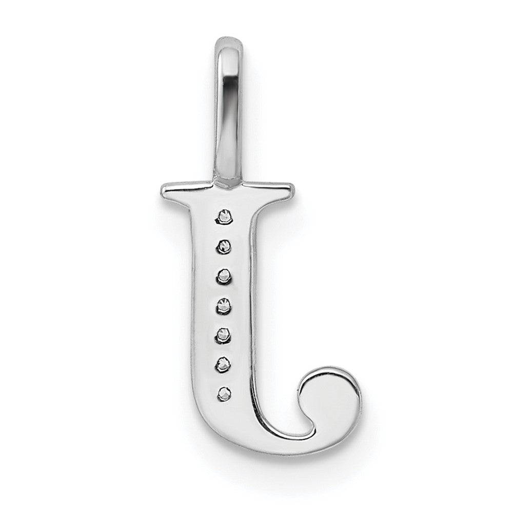 Diamond Letter J Initial Pendant - WBC