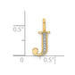 Diamond Letter J Initial Pendant - WBC