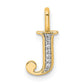 Diamond Letter J Initial Pendant - WBC