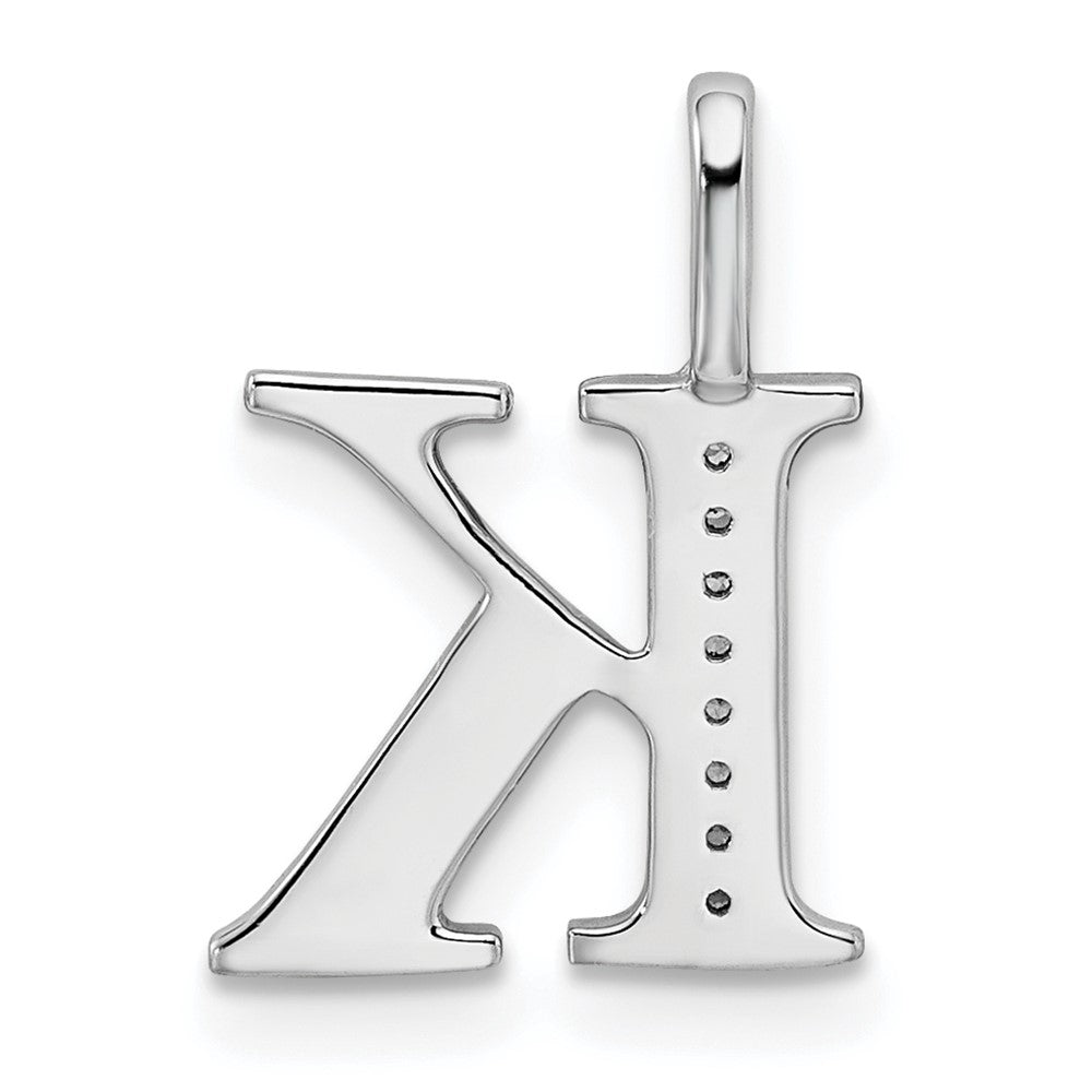 Diamond Letter K Initial Pendant - WBC